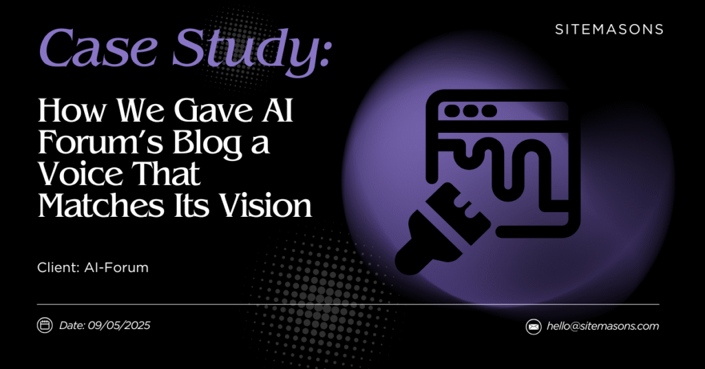 How We Gave AI Forums Blog a Voice That Matches Its Vision